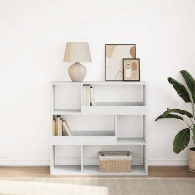 vidaXL Knižnica/deliaca stena biela 100x33x94,5 cm