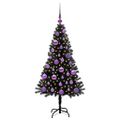 vidaXL Vianočný stromček Čierna 120 cm PVC