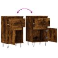 vidaXL Komody 2 ks dymový dub 40x35x70 cm kompozitné drevo