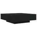 vidaXL Stolík pod TV s LED pásikmi Čierny dub 100 x 100 x 31 cm