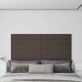 vidaXL Nástenné panely 12 ks sivohnedé 90x15 cm látka 1,62 m²