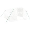 vidaXL Skleník s oceľovým rámom biely 12 m² 4x3x2 m
