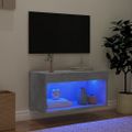 vidaXL TV skrinka s LED svetlami betónovo sivá 60x30x30 cm