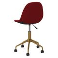 3086111 vidaXL Swivel Dining Chairs 6 pcs Wine Red Velvet(3x333501)