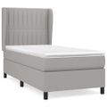 vidaXL Posteľný rám boxsping s matracom bledosivý 80x200 cm látka