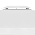 vidaXL Dvojitá strieška na altánok 310 g/m², 4x3 m, biela