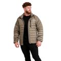 Pánska bunda Puffer Vetiver/Black - GymBeam, veľkosť M, veľkosť oblečenia M