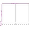 vidaXL Rám markízy Vínovo červená 300 x 200 cm Polyester s PU povrchom