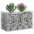 vidaXL Gabiónová vyvýšená posteľ 50 x 100 x 60 cm Pozinkovaná oceľ