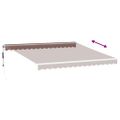 vidaXL Automaticky zaťahovacia markíza hnedá 400x350 cm