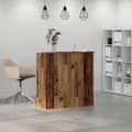 vidaXL Recepčný stôl staré drevo 100x50x103,5 cm kompozitné drevo