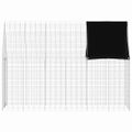 vidaXL Klietka pre králiky Strieborná 300 x 100 x 210 cm