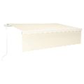 vidaXL Automatická markíza tienidlo & LED & senzor vetra 6x3 m krémová