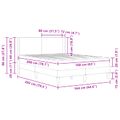 vidaXL Rám postele s matracom s čelnou doskou Modrá 160 x 200 cm Zamat