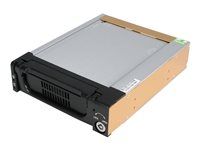Startech 5.25 in Rugged SATA Hard Drive Mobile Rack Drawer - Aluminum Removable Hard Drive Bay (DRW150SATBK) - Skladovací mobilný rack - 3.5" - čierna