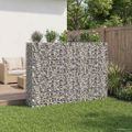 vidaXL Gabiónová vyvýšená posteľ 3 ks 250 x 50 x 150 cm Strieborná