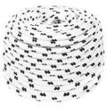 vidaXL Pletené lodné lano biele 6 mm x 100 m polyester