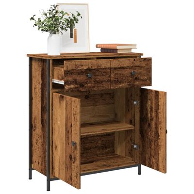 vidaXL Komoda staré drevo 70x30x80 cm kompozitné drevo