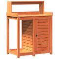 vidaXL Stôl na presádzanie s policami hnedý 82,5x50x109,5 cm borovica