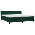 vidaXL Box Spring Posteľ s matracom Tmavo zelená 200x210 cm Zamat