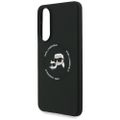 Puzdro Karl Lagerfeld pre Samsung Galaxy S25 Edge MAGNETICKÉ SILIKÓNOVÉ DVOJITÉ HLAVY čierna