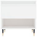 vidaXL Konferenčné stolíky 2 ks lesklé biele 50x46x50 cm kompoz. drevo