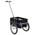 vidaXL Príves na bicykel s 50 l skladacou prepravkou, čierny 60 kg