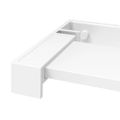 vidaXL Sprchová polica pre sprchový kút biela 80 cm hliník