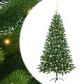 vidaXL Vianočný stromček s 150 LED-i so stojanom Zelená 150 cm PE