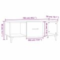 vidaXL Konferenčný stolík betónovo sivý 102x50x40 cm spracované drevo