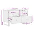 vidaXL TV skrinka hnedo-čierna 70x33,5x46 cm masívne mango