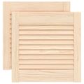 vidaXL Lamelové dvierka na skrinku 2 ks 39,5x39,4 cm, borovicový masív