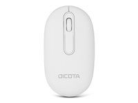 Myš - pravák a ľavák - optická - 3 tlačidlá - bezdrôtová - 2.4 GHz, Bluetooth - bezdrôtový prijímač USB - biela