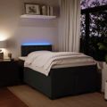 vidaXL Posteľný rám boxspring s matracom čierny 120x200 cm zamat