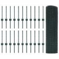 vidaXL Zvarené pletivo s podperami 50 x 0,4 m PVC potiahnutá oceľ