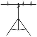 vidaXL Stojan na fotopozadie v tvare T čierny 91x60x(70-200) cm