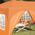 vidaXL Prístrešok na párty 575 x 288 x 245 cm Oranžová Oxfordská látka