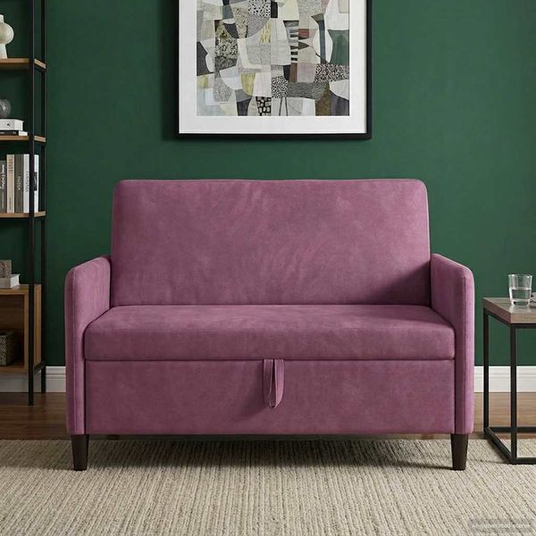 vidaXL Sofa s úložným priestorom Fialová 122 x 78 x 87 cm Polyester