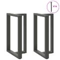 vidaXL Nohy barového stola v tvare T, 2 ks, antracitové, 60x35x(90-91) cm, oceľ