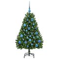 vidaXL Umelý Sklápací Vianočný Stromček Zelená 120 cm PVC a oceľ