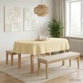 vidaXL Uterák na stôl 5 ks Oválny Krémovo biela 130 x 180 cm Polyester