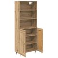 vidaXL Highboard Remeselný dub 69,5 x 34 x 180 cm Kompozitné drevo