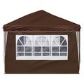 vidaXL Prístrešok na párty 575 x 288 x 245 cm Hnedá