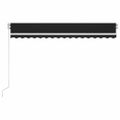 vidaXL Ručne zaťahovacia markíza s LED 450x350 cm antracitová