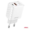 Sieťová nabíjačka Quick Charger GaN 38W USB-A + USB-C AMiO-04287
