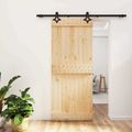 vidaXL Posuvné dvere 85 x 210 cm Masívne borovicové drevo (neupravené)