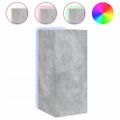 vidaXL TV nástenné skrinky s LED svetlami 2 ks betón.sivé 30,5x35x70cm