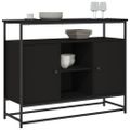 vidaXL Komoda čierna 100x35x80 cm kompozitné drevo