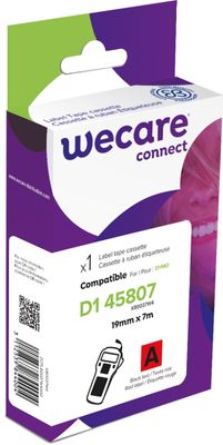 WECARE ARMOR páska kompatibilná s DYMO S0720870,Black/Red,19MM*7M