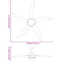 vidaXL Stropný ventilátor s osvetlením a diaľkovým ovládaním Ø 130 cm